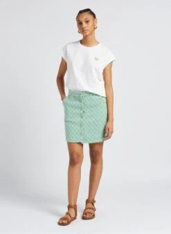 AMELIA - Ruimvallend, Katoenen T-shirt Met Ronde Hals | Goudkleurige -MORGAN Verkoop 4156927