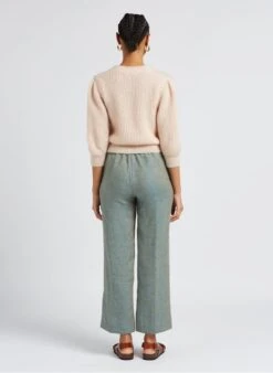 PANTERO - Wijde, Linnen Broek | Groen -MORGAN Verkoop 4157083