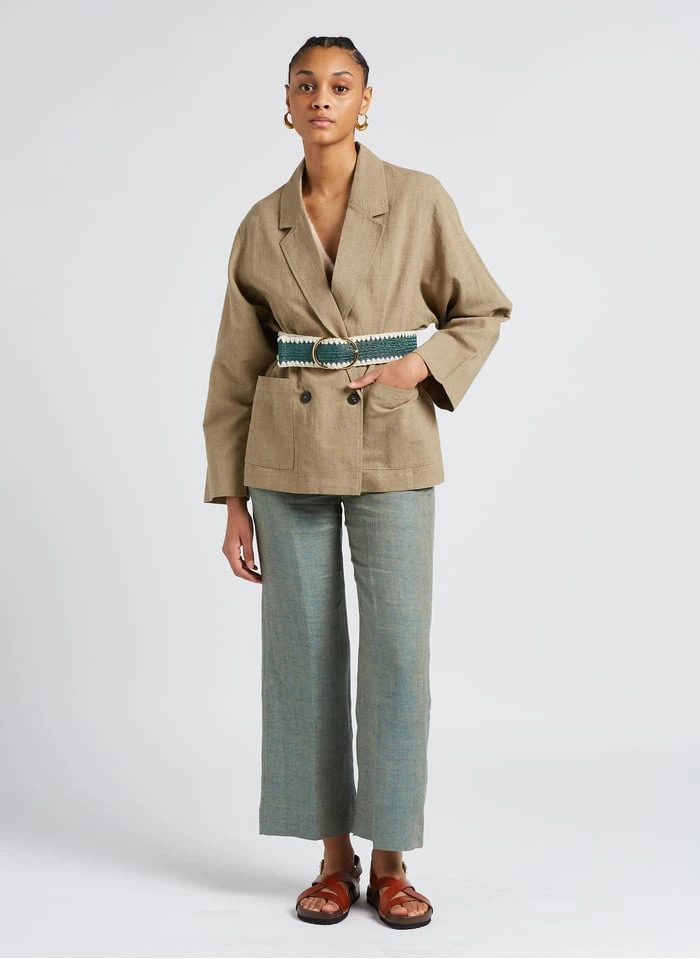 Overhemd Van Linnen En Katoen Met Reverskraag | Beige 7 Overhemd Van Linnen En Katoen Met Reverskraag | Beige - Afbeelding 5