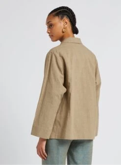 Overhemd Van Linnen En Katoen Met Reverskraag | Beige 9 Overhemd Van Linnen En Katoen Met Reverskraag | Beige -MORGAN Verkoop 4157091