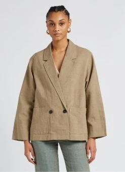 Overhemd Van Linnen En Katoen Met Reverskraag | Beige 11 Overhemd Van Linnen En Katoen Met Reverskraag | Beige -MORGAN Verkoop 4157092