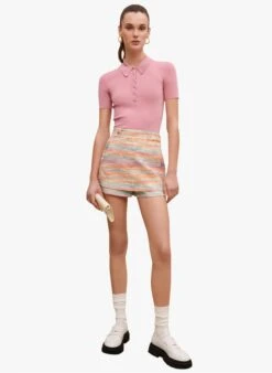 Maje IPAYE - Skort Van Tweedstof | Oranje