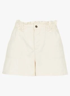 Bonton Katoenen Short Met Hoge Taille | Beige 11 Bonton Katoenen Short Met Hoge Taille | Beige -MORGAN Verkoop 4158427