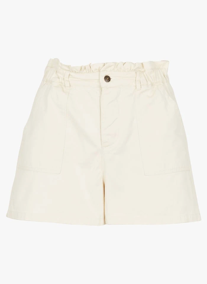 Bonton Katoenen Short Met Hoge Taille | Beige 5 Bonton Katoenen Short Met Hoge Taille | Beige - Afbeelding 3