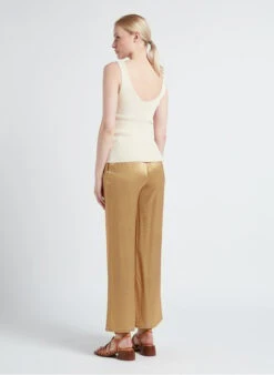 SEE U SOON Wijde Broek Van Viscose Met Print | Oranje -MORGAN Verkoop 4160940