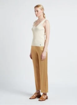 SEE U SOON Wijde Broek Van Viscose Met Print | Oranje -MORGAN Verkoop 4160945