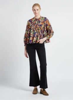 FRAISE - Katoenen Jeans Met Wijd Uitlopende Pijpen En Verwassen Effect | Zwart -MORGAN Verkoop 4161120