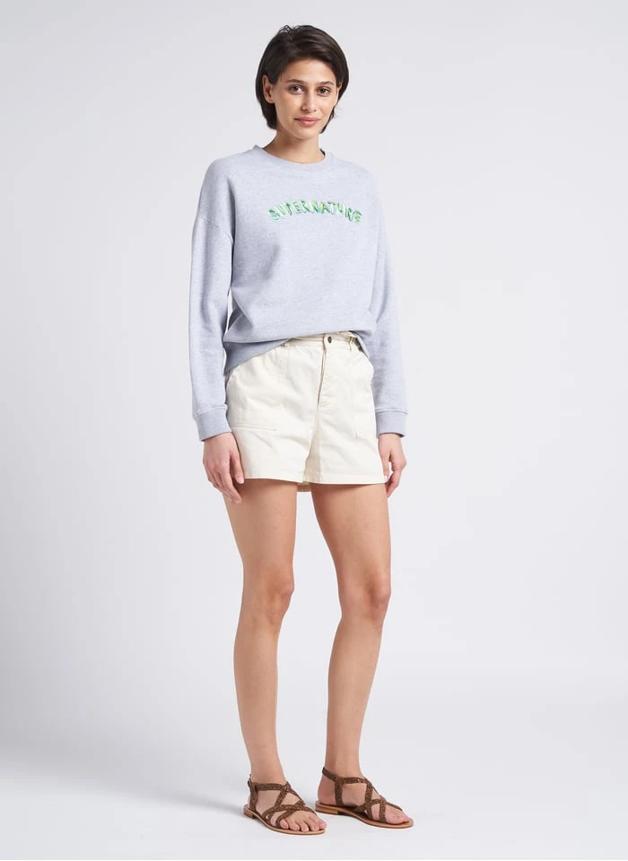 Bonton Katoenen Short Met Hoge Taille | Beige 6 Bonton Katoenen Short Met Hoge Taille | Beige - Afbeelding 4