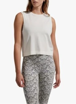 Varley PAGE - Rechte, Naadloze Singlet | Wit