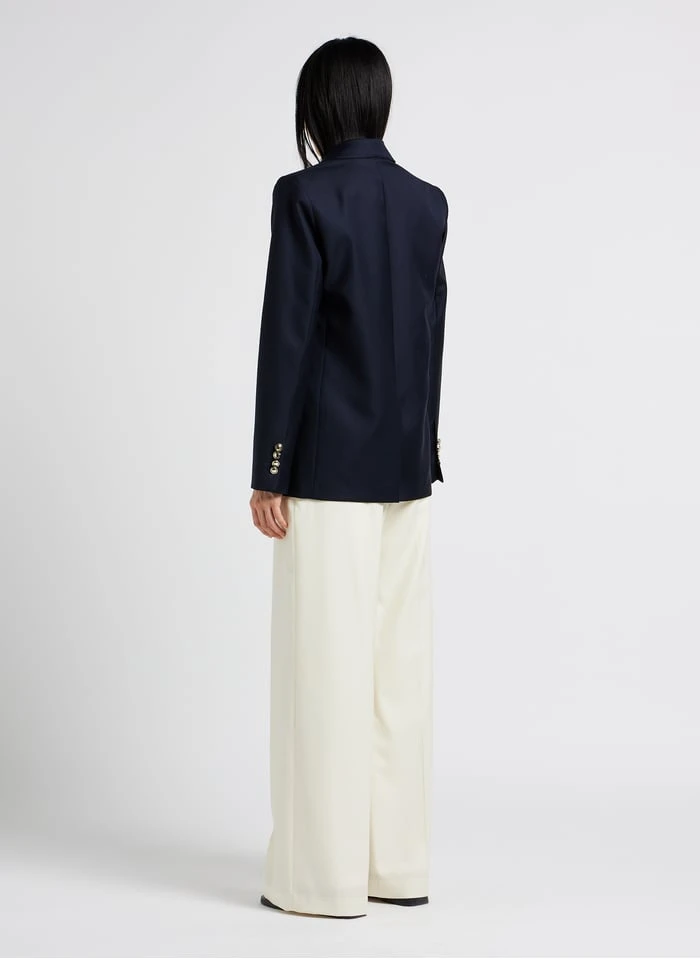 SMITH - Wijde, Wollen Kostuumbroek | Wit 7 SMITH - Wijde, Wollen Kostuumbroek | Wit - Afbeelding 5