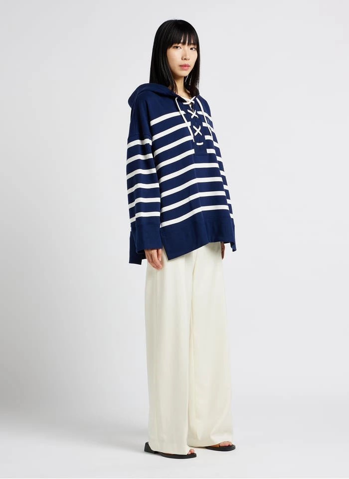 SMITH - Wijde, Wollen Kostuumbroek | Wit 10 SMITH - Wijde, Wollen Kostuumbroek | Wit - Afbeelding 8