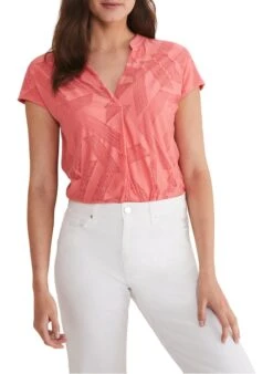 MYLAH - T-shirt Met V-hals | Roze