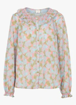 PAMIERS - Top Van Biokatoen Met Ronde Hals En Bloemenprint | Blauw 12 PAMIERS - Top Van Biokatoen Met Ronde Hals En Bloemenprint | Blauw -MORGAN Verkoop 4166612