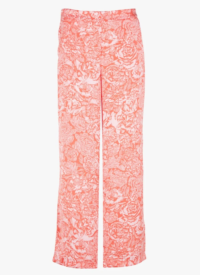 MOSS COPENHAGEN MARICEL - Wijde Broek Met Hoge Taille En Print | Roze 5 MOSS COPENHAGEN MARICEL - Wijde Broek Met Hoge Taille En Print | Roze - Afbeelding 3