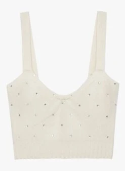Zadig & Voltaire BETTINA - Korte Top Van Tricot | Wit -MORGAN Verkoop 4174996