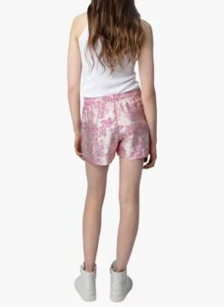 Zadig & Voltaire PAXI - Recht Short Met Print | Roze -MORGAN Verkoop 4175283