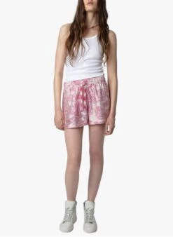 Zadig & Voltaire PAXI - Recht Short Met Print | Roze -MORGAN Verkoop 4175284