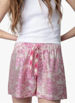 Zadig & Voltaire PAXI - Recht Short Met Print | Roze