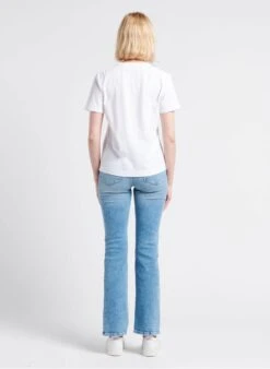 BAHIA - T-shirt Van Biokatoen Met Ronde Hals En Zeefdruk | Wit -MORGAN Verkoop 4175835