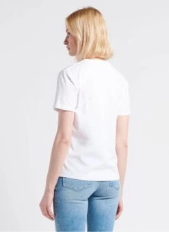 BAHIA - T-shirt Van Biokatoen Met Ronde Hals En Zeefdruk | Wit -MORGAN Verkoop 4175837