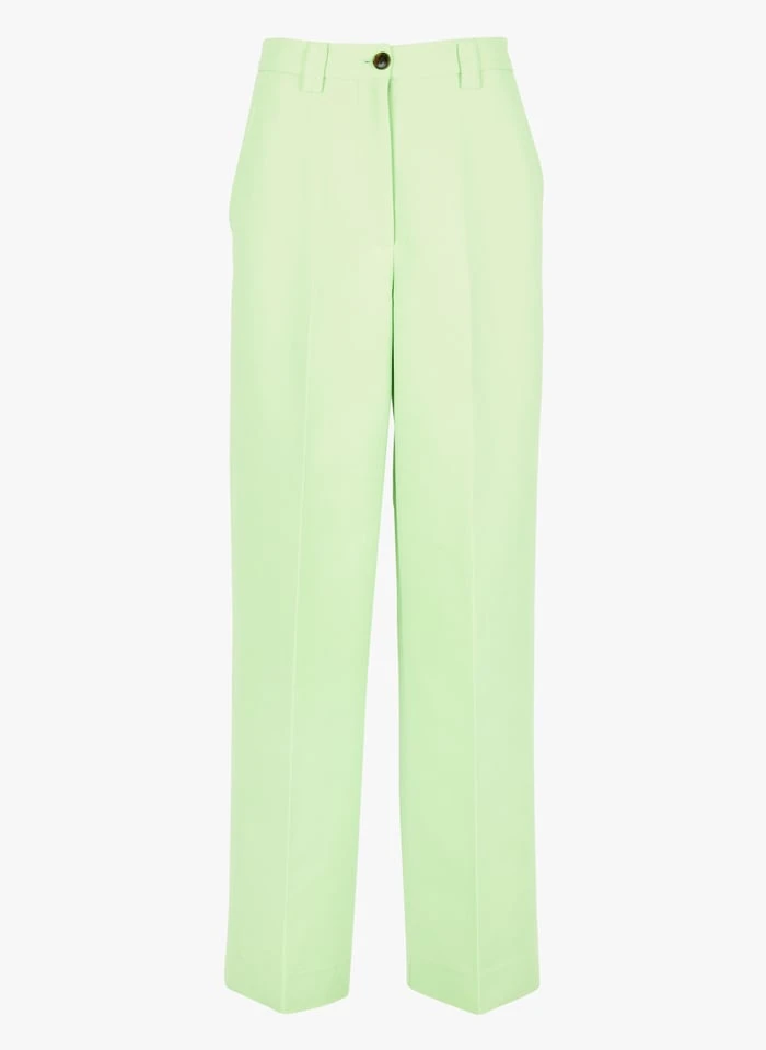 ESSENTIEL ANTWERP DUST - Wijde Broek Katoenblend | Geel 5 ESSENTIEL ANTWERP DUST - Wijde Broek Katoenblend | Geel - Afbeelding 3