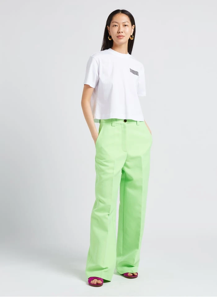 ESSENTIEL ANTWERP DUST - Wijde Broek Katoenblend | Geel 7 ESSENTIEL ANTWERP DUST - Wijde Broek Katoenblend | Geel - Afbeelding 5