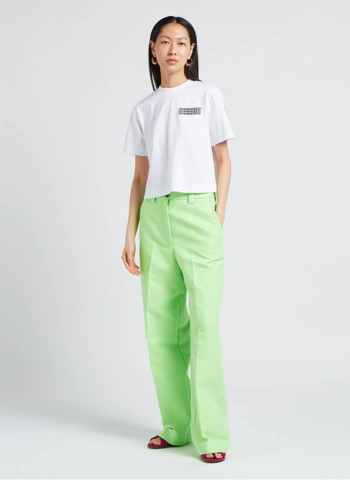 ESSENTIEL ANTWERP DUST - Wijde Broek Katoenblend | Geel 6 ESSENTIEL ANTWERP DUST - Wijde Broek Katoenblend | Geel - Afbeelding 4