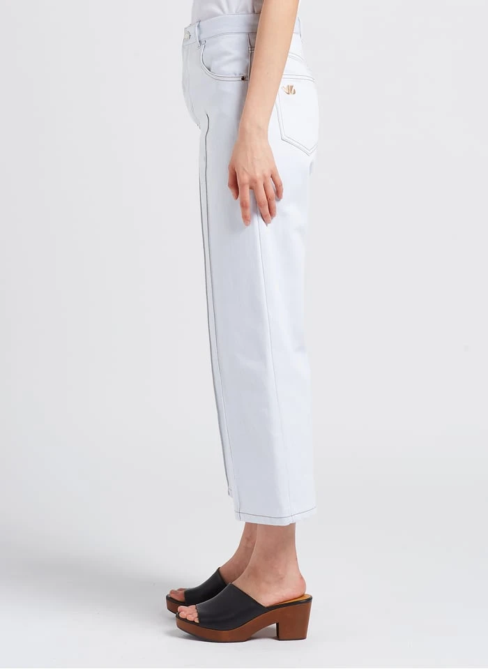 HUARTE - Flared Jeans Met Hoge Taille | Groen 5 HUARTE - Flared Jeans Met Hoge Taille | Groen - Afbeelding 3