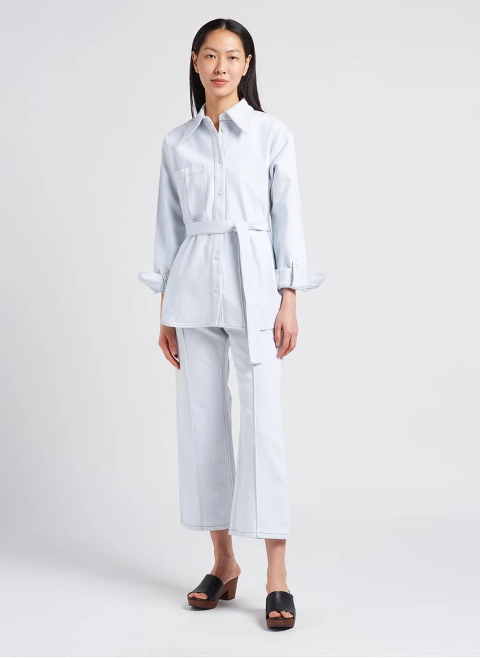 HUARTE - Flared Jeans Met Hoge Taille | Groen 7 HUARTE - Flared Jeans Met Hoge Taille | Groen - Afbeelding 5