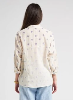 Sessun BOTENZA - Blouse Van Katoenmix Met Klassieke Kraag En Print | Beige 11 Sessun BOTENZA - Blouse Van Katoenmix Met Klassieke Kraag En Print | Beige -MORGAN Verkoop 4179858