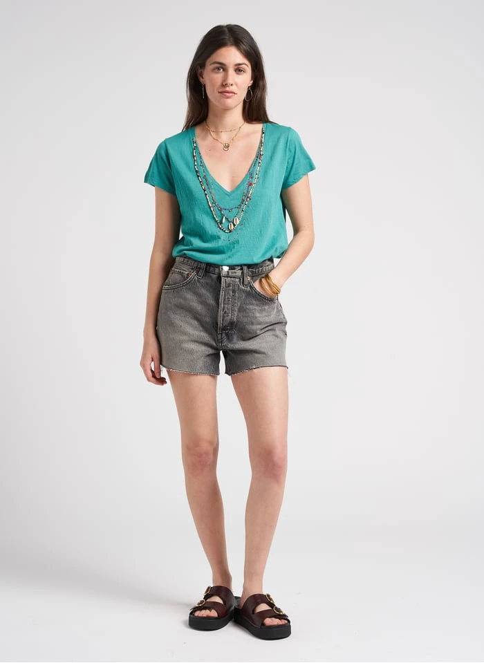 RE/DONE 50S CUTOFFS - Slim-fit, Katoenen Short | Grijs 12 RE/DONE 50S CUTOFFS - Slim-fit, Katoenen Short | Grijs - Afbeelding 10