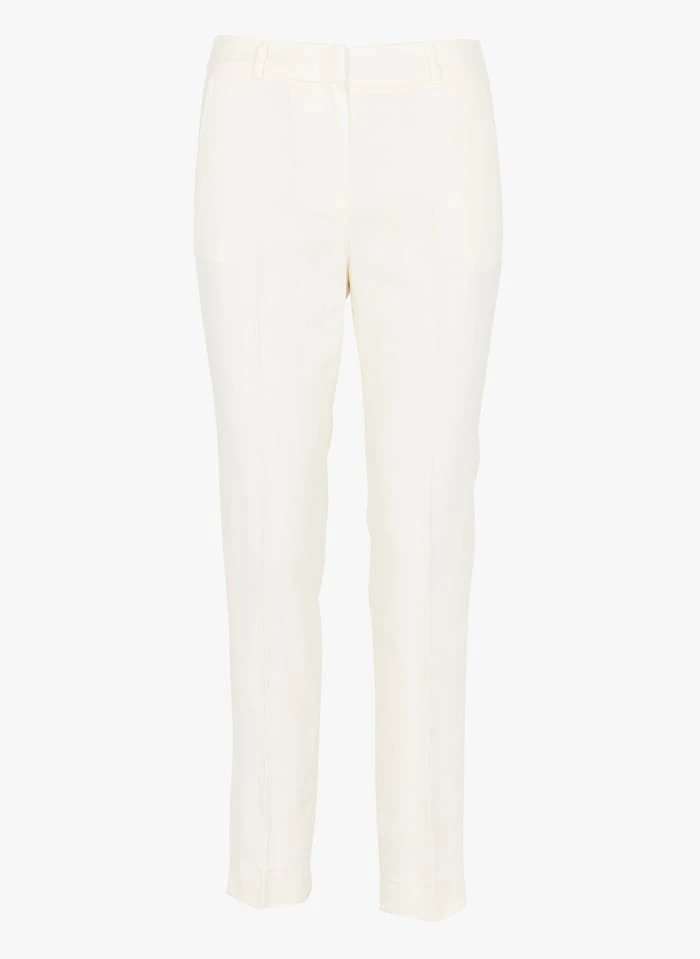 MAISON 123 FELIX - Geklede Chino Broek Van Linnenmix | Wit 5 MAISON 123 FELIX - Geklede Chino Broek Van Linnenmix | Wit - Afbeelding 3