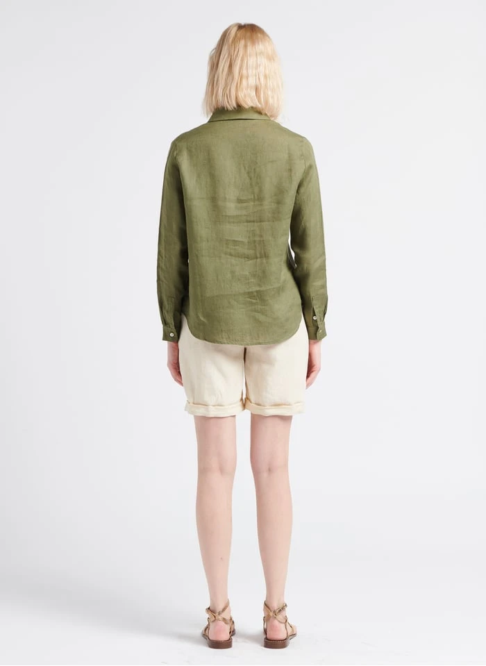 MAISON 123 SOANNE - Recht, Linnen Short | Beige 9 MAISON 123 SOANNE - Recht, Linnen Short | Beige - Afbeelding 7