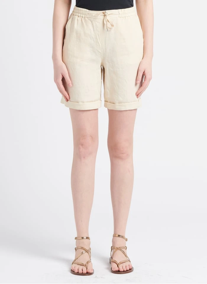 MAISON 123 SOANNE - Recht, Linnen Short | Beige 3 MAISON 123 SOANNE - Recht, Linnen Short | Beige