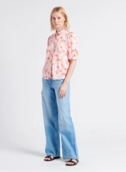 Pieces KASEY - Blouse Met Klassieke Kraag En Bloemenprint | Roze -MORGAN Verkoop 4183108