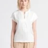 MAISON 123 HANNAH - Satijnachtige Top Met Tuniekhals | Wit -MORGAN Verkoop 4183127