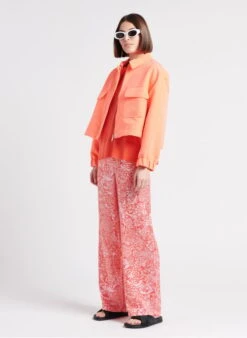 MOSS COPENHAGEN MARICEL - Wijde Broek Met Hoge Taille En Print | Roze 14 MOSS COPENHAGEN MARICEL - Wijde Broek Met Hoge Taille En Print | Roze -MORGAN Verkoop 4186018