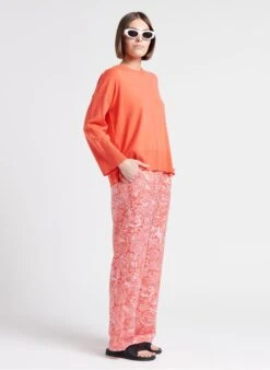 MOSS COPENHAGEN MARICEL - Wijde Broek Met Hoge Taille En Print | Roze 16 MOSS COPENHAGEN MARICEL - Wijde Broek Met Hoge Taille En Print | Roze -MORGAN Verkoop 4186022