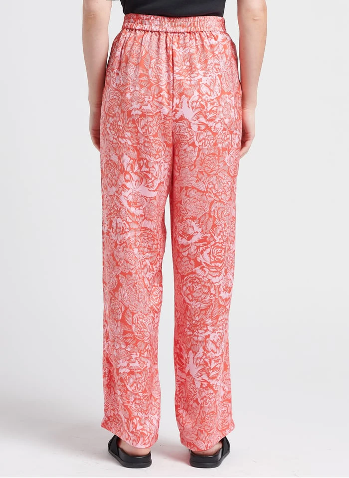 MOSS COPENHAGEN MARICEL - Wijde Broek Met Hoge Taille En Print | Roze 4 MOSS COPENHAGEN MARICEL - Wijde Broek Met Hoge Taille En Print | Roze - Afbeelding 2