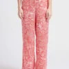 MOSS COPENHAGEN MARICEL - Wijde Broek Met Hoge Taille En Print | Roze 1 MOSS COPENHAGEN MARICEL - Wijde Broek Met Hoge Taille En Print | Roze -MORGAN Verkoop 4186026