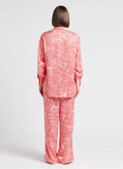 MOSS COPENHAGEN MARICEL - Wijde Broek Met Hoge Taille En Print | Roze 19 MOSS COPENHAGEN MARICEL - Wijde Broek Met Hoge Taille En Print | Roze -MORGAN Verkoop 4186027