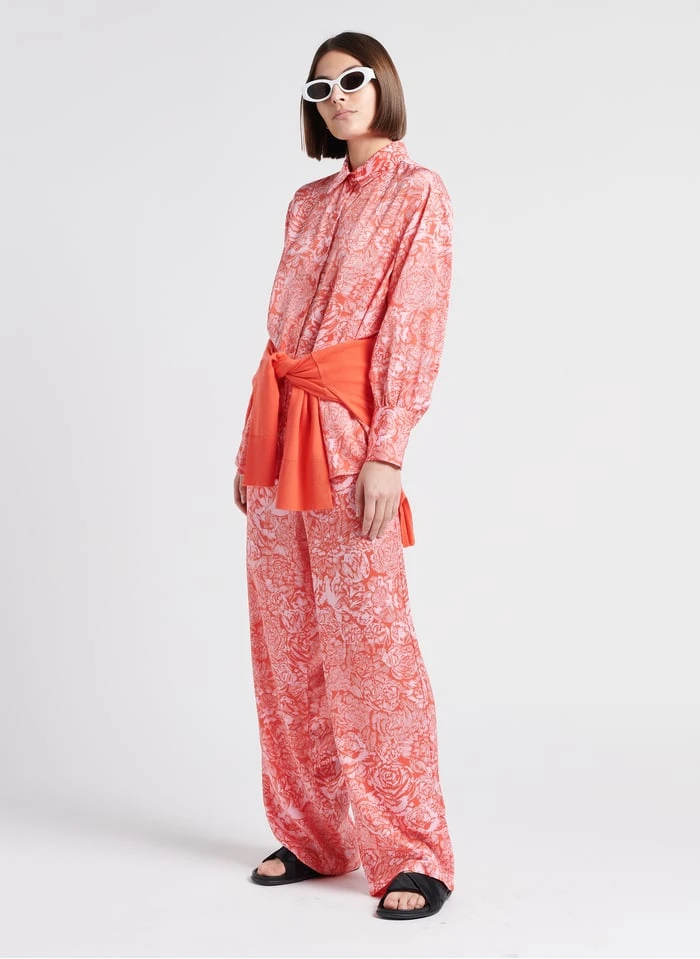 MOSS COPENHAGEN MARICEL - Wijde Broek Met Hoge Taille En Print | Roze 10 MOSS COPENHAGEN MARICEL - Wijde Broek Met Hoge Taille En Print | Roze - Afbeelding 8