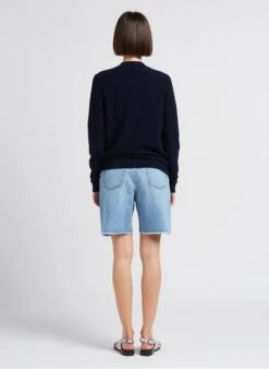 Ikks Short Van Katoenen Spijkerstof Met Hoge Taille | Blauw -MORGAN Verkoop 4189551