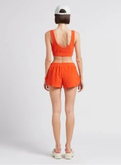 FOXY - Korte Short Met Hoge Taille | Oranje 9 FOXY - Korte Short Met Hoge Taille | Oranje -MORGAN Verkoop 4189849