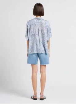 Ikks Short Van Katoenen Spijkerstof Met Hoge Taille | Blauw -MORGAN Verkoop 4189897