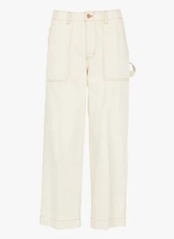 SCOTT - Rechte, Wijde, Katoenen Jeans Met Hoge Taille | Wit -MORGAN Verkoop 4190041