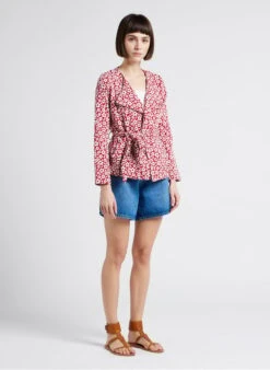 ISYS - Katoenen Spijkershort Met Hoge Taille | Jeans Verschoten -MORGAN Verkoop 4209405