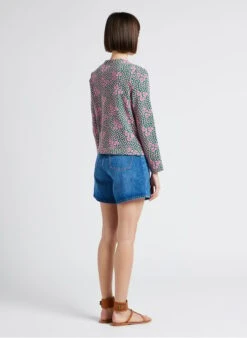 ISYS - Katoenen Spijkershort Met Hoge Taille | Jeans Verschoten -MORGAN Verkoop 4209408