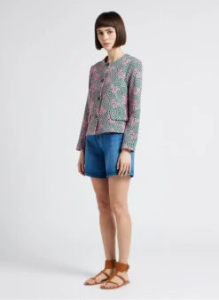 ISYS - Katoenen Spijkershort Met Hoge Taille | Jeans Verschoten -MORGAN Verkoop 4209409