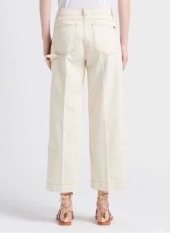 SCOTT - Rechte, Wijde, Katoenen Jeans Met Hoge Taille | Wit -MORGAN Verkoop 4209633